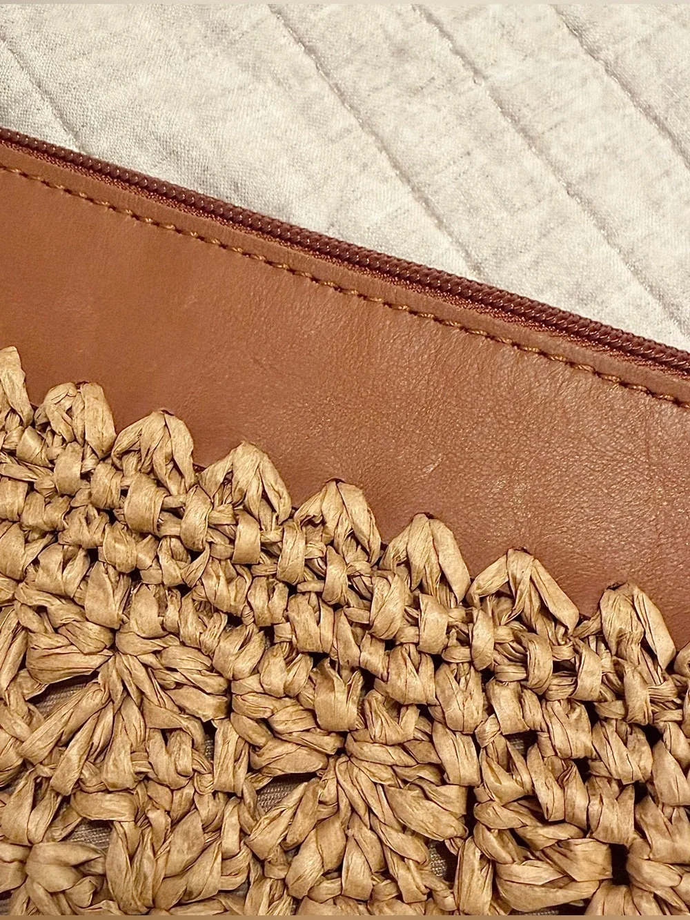The Sak NEW Lumi Coastal Straw Woven Convertible Crossbody Purse Bag Vacation - Picture 4 of 12